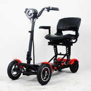 Elektrischer Scooter Faltbar Mit Sitz und Korb - Rot Bild 3