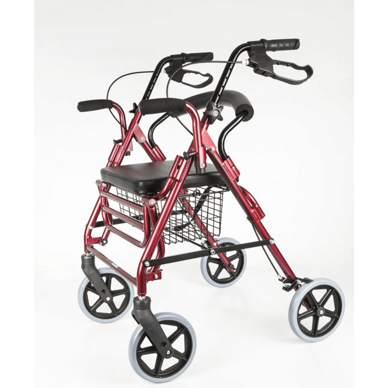 Aluminium Rollator mit Fußstütze Bild 3
