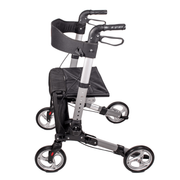 Leichtgewicht Reise Rollator - 3 Fach faltbar - Silber Bild 2