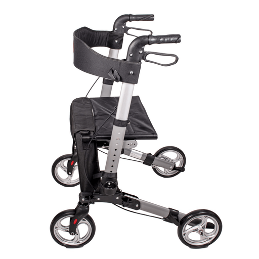 Leichtgewicht Reise Rollator - 3 Fach faltbar - Silber Bild 2