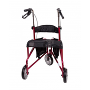 Premium 3 Rad Rollator - Rot Bild 3