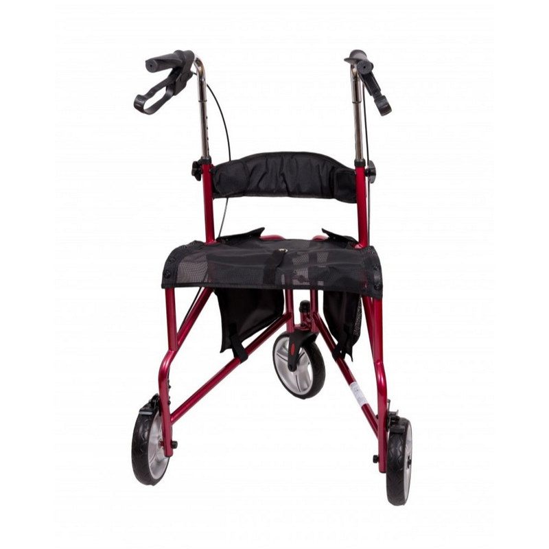 Premium 3 Rad Rollator - Rot Bild 3