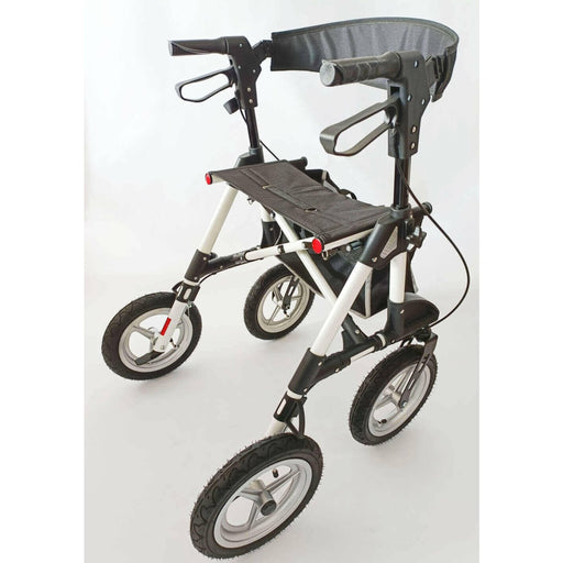 Aluminium Outdoor Rollator mit Luftbereifung - Weiß Bild 2