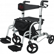 Transportrollator mit Fußstützen