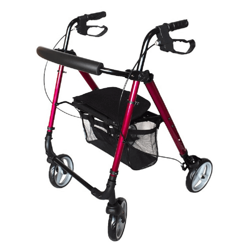 Aluminium Leichtgewicht Rollator - Rot