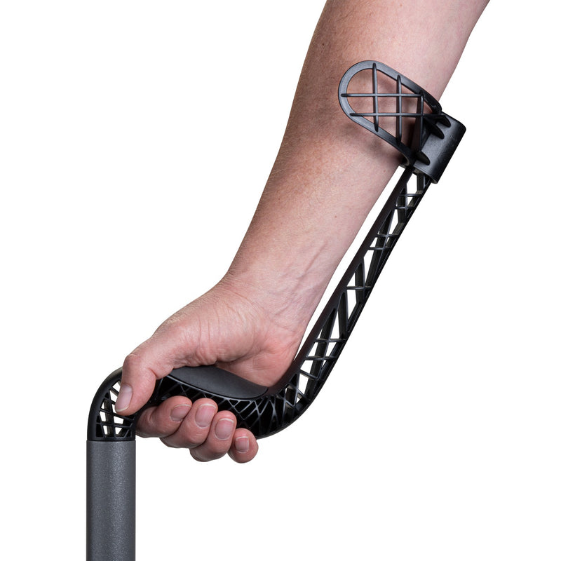 Unterarmgehhilfe GANYMED® - 1001 - struktur grau - Ergo-Softgriff