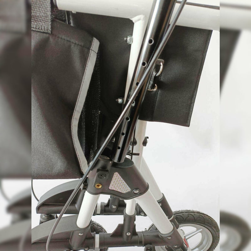 Aluminium Outdoor Rollator mit Luftbereifung - Weiß Bild 7