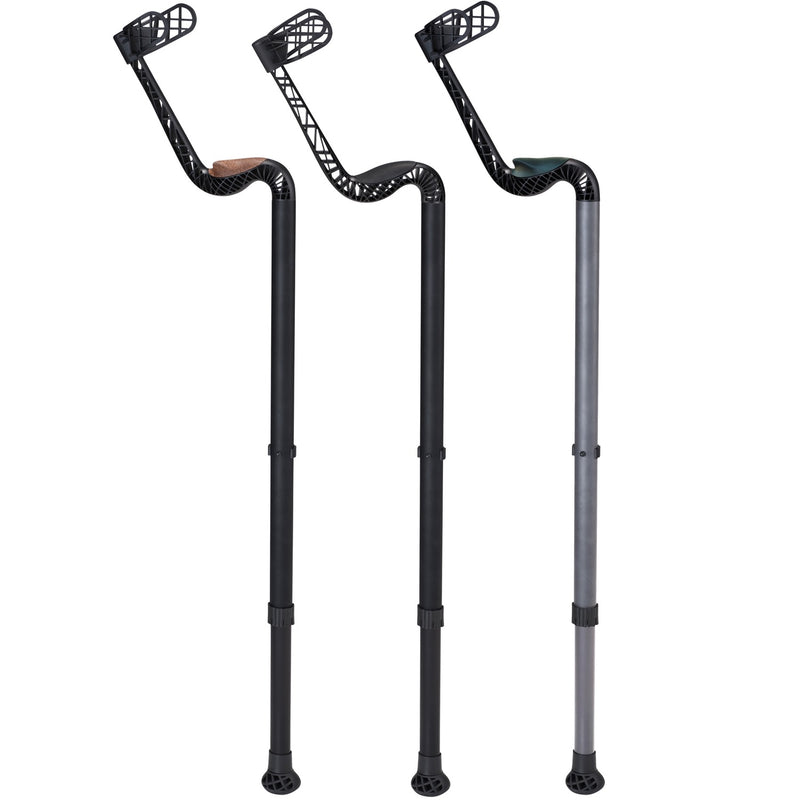 Unterarmgehhilfe GANYMED® - 1001 - struktur grau - Ergo-Softgriff