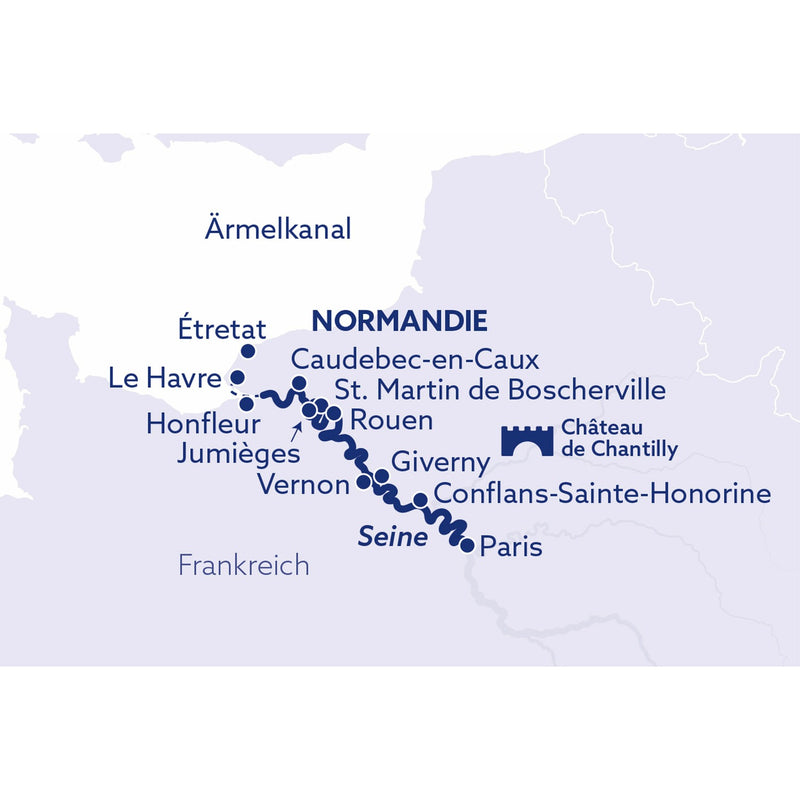 Romantische Flusskreuzfahrt auf der Seine