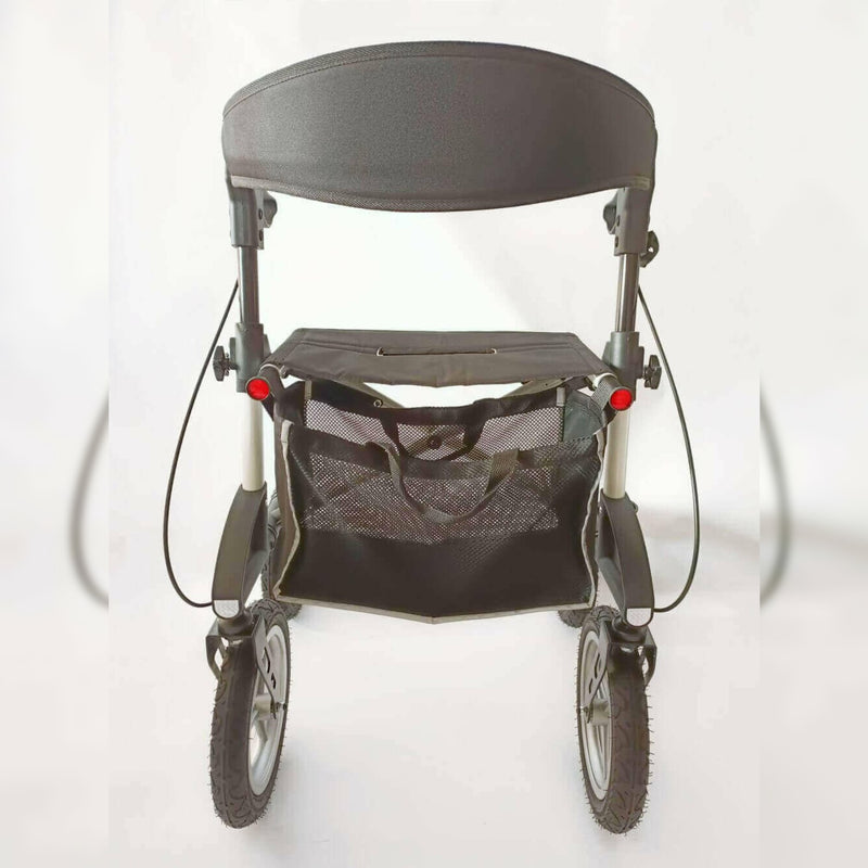 Aluminium Outdoor Rollator mit Luftbereifung - Weiß Bild 6